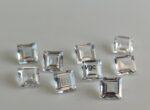 Natural White Topaz 10 mm Square Faceted Cut – AAA Quality White Topaz Square Faceted Cut 10mm