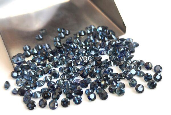 Natural Blue Teal Sapphire 3.25 mm Round Diamond Faceted Cut – AAA Quality Blue Teal Sapphire Round Diamond Cut 3.25mm