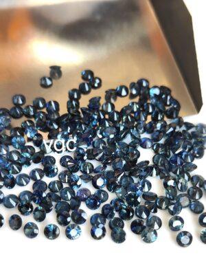 Natural Blue Teal Sapphire 3.25 mm Round Diamond Faceted Cut – AAA Quality Blue Teal Sapphire Round Diamond Cut 3.25mm