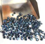 Natural Blue Teal Sapphire 3.25 mm Round Diamond Faceted Cut – AAA Quality Blue Teal Sapphire Round Diamond Cut 3.25mm