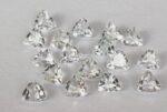 Natural White Topaz 10 mm Trillion Faceted Cut – AAA Quality White Topaz Trillion Faceted Cut 10mm