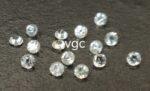 Natural White Sapphire 2 mm Round Diamond Faceted Cut – AAA Quality White Sapphire Round Diamond Cut 2mm