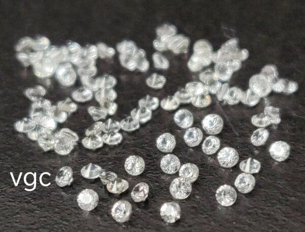 Natural White Sapphire 1 mm Round Diamond Faceted Cut – AAA Quality White Sapphire Round Diamond Cut 1mm