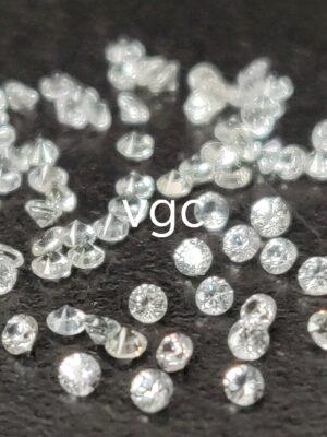 Natural White Sapphire 1.5 mm Round Diamond Faceted Cut – AAA Quality White Sapphire Round Diamond Cut 1.5mm