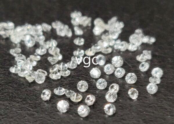 Natural White Sapphire 1 mm Round Diamond Faceted Cut – AAA Quality White Sapphire Round Diamond Cut 1mm
