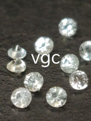 Natural White Sapphire 2.75 mm Round Diamond Faceted Cut – AAA Quality White Sapphire Round Diamond Cut 2.7mm