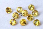 Natural Yellow Sapphire 3 mm Round Diamond Faceted Cut – AAA Quality Yellow Sapphire Round Diamond Cut 3mm