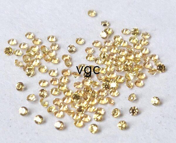 Natural Yellow Sapphire 1 mm Round Diamond Faceted Cut – AAA Quality Yellow Sapphire Round Diamond Cut 1mm