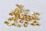Natural Yellow Sapphire 2 mm Round Diamond Faceted Cut – AAA Quality Yellow Sapphire Round Diamond Cut 2mm