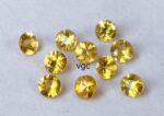 Natural Yellow Sapphire 3 mm Round Diamond Faceted Cut – AAA Quality Yellow Sapphire Round Diamond Cut 3mm