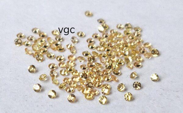 Natural Yellow Sapphire 1 mm Round Diamond Faceted Cut – AAA Quality Yellow Sapphire Round Diamond Cut 1mm