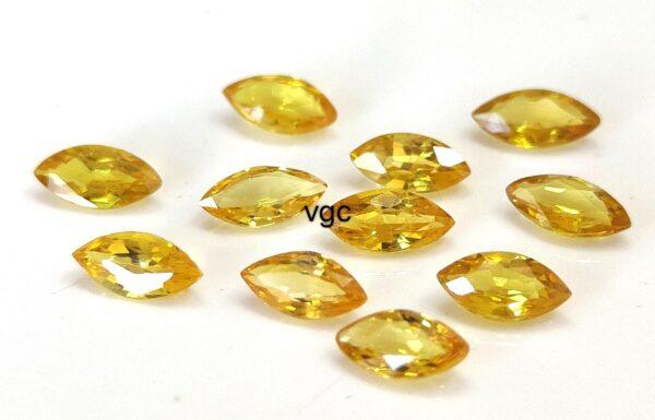 Natural Yellow Sapphire 3×6 mm Marquise Faceted Cut – AAA Quality Yellow Sapphire Marquise Cut 3x6mm