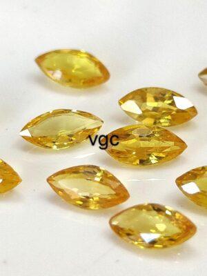 Natural Yellow Sapphire 2×4 mm Marquise Faceted Cut – AAA Quality Yellow Sapphire Marquise Cut 2x4mm