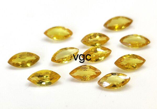 Natural Yellow Sapphire 3×6 mm Marquise Faceted Cut – AAA Quality Yellow Sapphire Marquise Cut 3x6mm