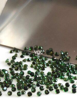 Natural Green Tourmaline 1.5 mm Round Faceted Cut – AAA Quality Green Tourmaline Round Faceted Cut 1.5mm