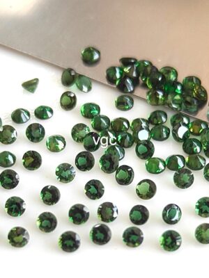 Natural Green Tourmaline 2 mm Round Faceted Cut – AAA Quality Green Tourmaline Round Faceted Cut 2mm
