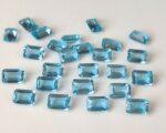 Natural Swiss Blue Topaz 4×6 mm Octagon Faceted Cut – AAA Quality Swiss Blue Topaz Octagon Faceted Cut 4x6mm