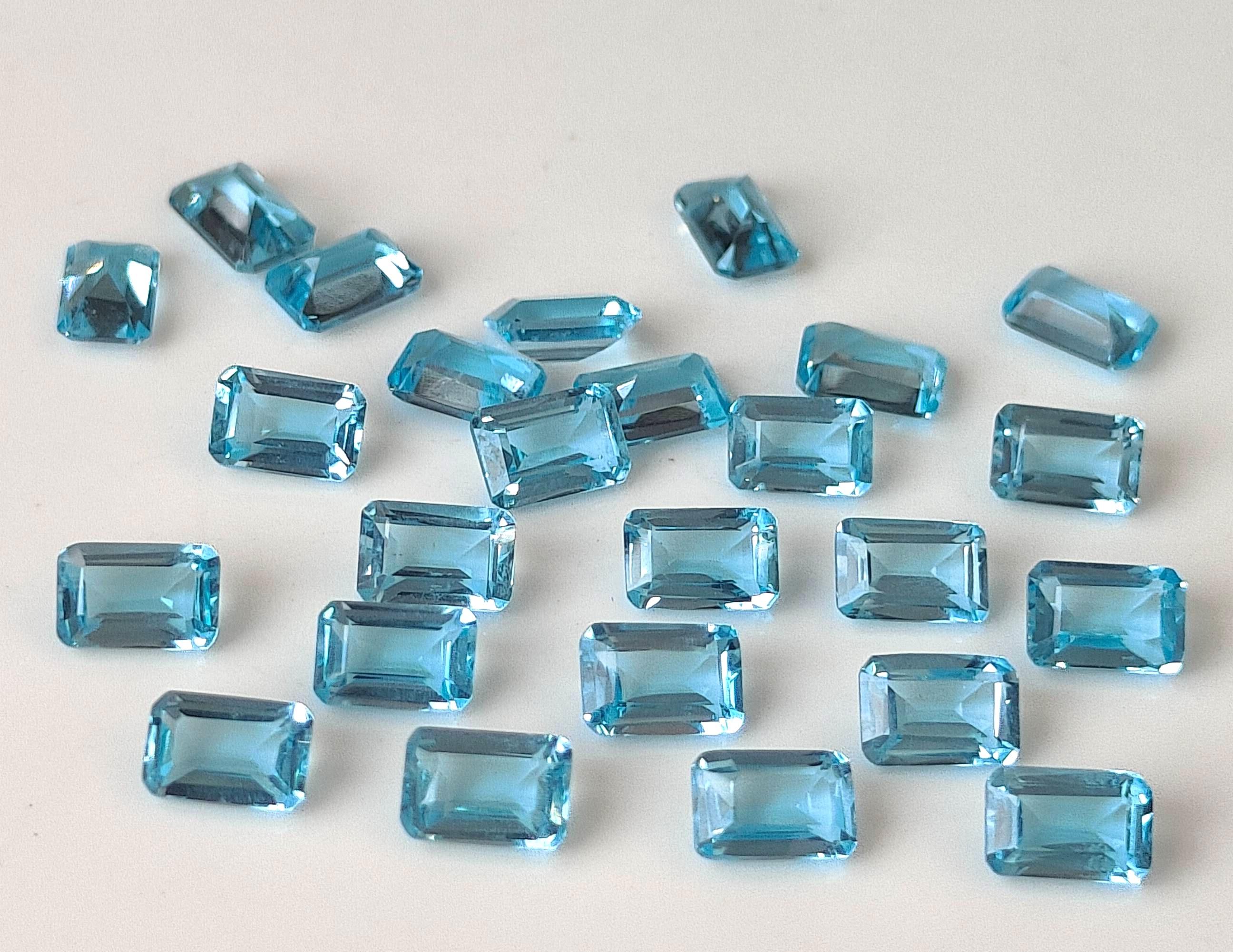 Natural Swiss Blue Topaz 4×6 mm Octagon Faceted Cut – AAA Quality Swiss Blue Topaz Octagon Faceted Cut 4x6mm