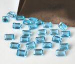 Natural Swiss Blue Topaz 4×6 mm Octagon Faceted Cut – AAA Quality Swiss Blue Topaz Octagon Faceted Cut 4x6mm