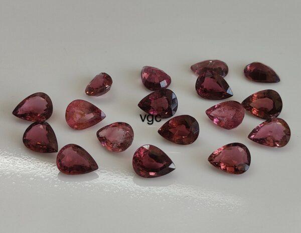 Natural Pink Tourmaline 5×7 mm Pear Faceted Cut – AAA Quality Pink Tourmaline Pear Faceted Cut 5x7mm
