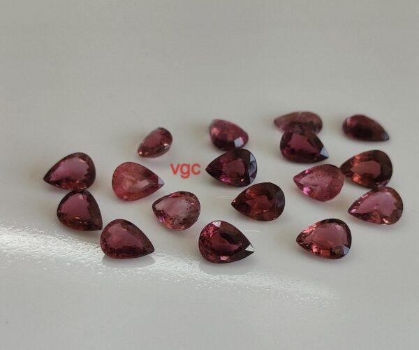 Natural Pink Tourmaline 5×7 mm Pear Faceted Cut – AAA Quality Pink Tourmaline Pear Faceted Cut 5x7mm