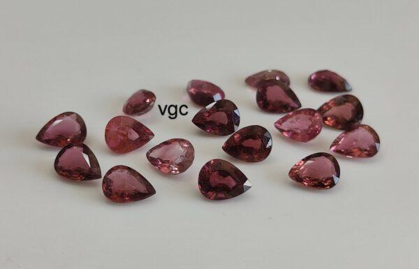 Natural Pink Tourmaline 5×7 mm Pear Faceted Cut – AAA Quality Pink Tourmaline Pear Faceted Cut 5x7mm