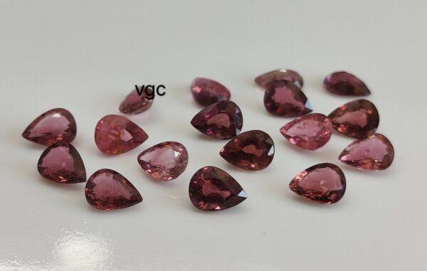 Natural Pink Tourmaline 5×7 mm Pear Faceted Cut – AAA Quality Pink Tourmaline Pear Faceted Cut 5x7mm