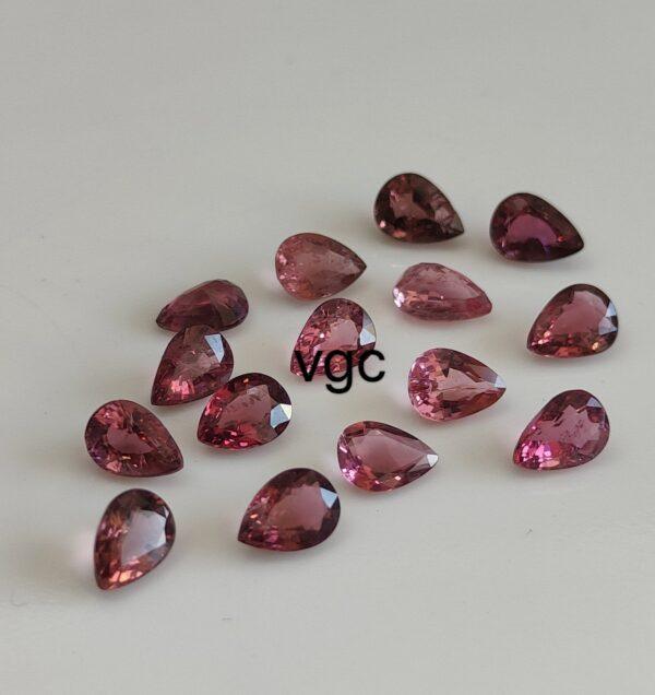 Natural Pink Tourmaline 5×7 mm Pear Faceted Cut – AAA Quality Pink Tourmaline Pear Faceted Cut 5x7mm