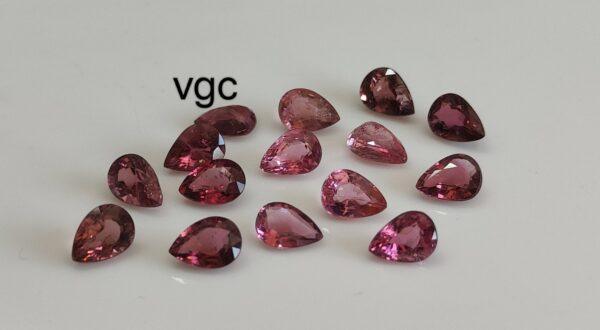 Natural Pink Tourmaline 5×7 mm Pear Faceted Cut – AAA Quality Pink Tourmaline Pear Faceted Cut 5x7mm