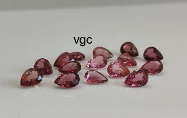 Natural Pink Tourmaline 5×7 mm Pear Faceted Cut – AAA Quality Pink Tourmaline Pear Faceted Cut 5x7mm