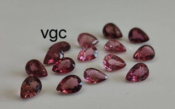Natural Pink Tourmaline 5×7 mm Pear Faceted Cut – AAA Quality Pink Tourmaline Pear Faceted Cut 5x7mm