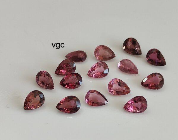 Natural Pink Tourmaline 5×7 mm Pear Faceted Cut – AAA Quality Pink Tourmaline Pear Faceted Cut 5x7mm