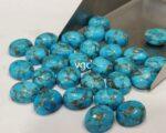 Blue Copper Turquoise 10×12 mm Oval Cabochon – AAA Quality Blue Copper Turquoise Oval 10x12mm
