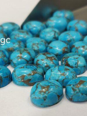 Blue Copper Turquoise 10×12 mm Oval Cabochon – AAA Quality Blue Copper Turquoise Oval 10x12mm