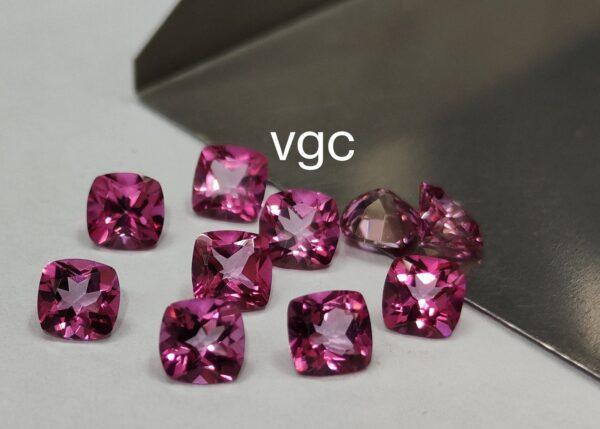 Natural Coated Pink Topaz 5 mm Cushion Faceted Cut – AAA Quality Pink Topaz Cushion Faceted Cut 5mm