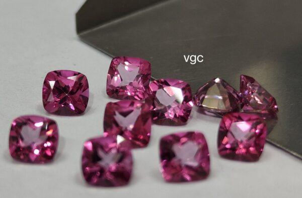 Natural Coated Pink Topaz 5 mm Cushion Faceted Cut – AAA Quality Pink Topaz Cushion Faceted Cut 5mm