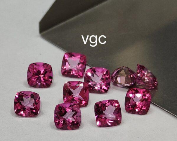 Natural Coated Pink Topaz 5 mm Cushion Faceted Cut – AAA Quality Pink Topaz Cushion Faceted Cut 5mm