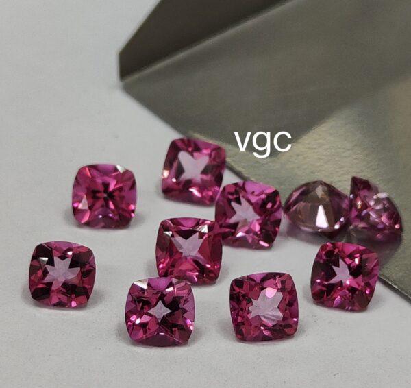 Natural Coated Pink Topaz 5 mm Cushion Faceted Cut – AAA Quality Pink Topaz Cushion Faceted Cut 5mm