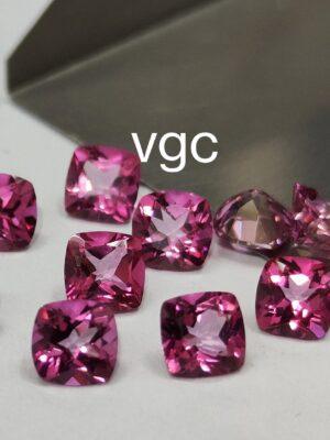 Natural Coated Pink Topaz 5 mm Cushion Faceted Cut – AAA Quality Pink Topaz Cushion Faceted Cut 5mm