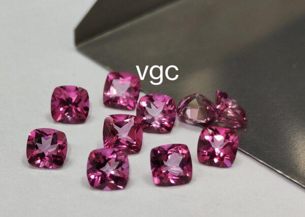 Natural Coated Pink Topaz 5 mm Cushion Faceted Cut – AAA Quality Pink Topaz Cushion Faceted Cut 5mm