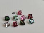 Natural Multi Tourmaline 5 mm Cushion Faceted Cut – AAA Quality Multicolor Tourmaline Cushion 5mm