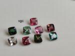 Natural Multi Tourmaline 5 mm Cushion Faceted Cut – AAA Quality Multicolor Tourmaline Cushion 5mm