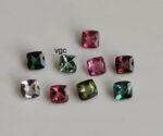 Natural Multi Tourmaline 5 mm Cushion Faceted Cut – AAA Quality Multicolor Tourmaline Cushion 5mm