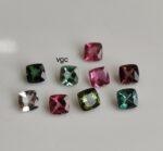 Natural Multi Tourmaline 5 mm Cushion Faceted Cut – AAA Quality Multicolor Tourmaline Cushion 5mm