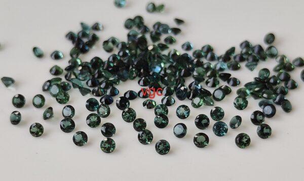 Natural Good Greenish Blue Tourmaline 2.5 mm Round Faceted Cut – AAA Quality Tourmaline Round Faceted Cut 2.5mm