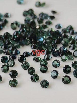 Natural Good Greenish Blue Tourmaline 2.5 mm Round Faceted Cut – AAA Quality Tourmaline Round Faceted Cut 2.5mm