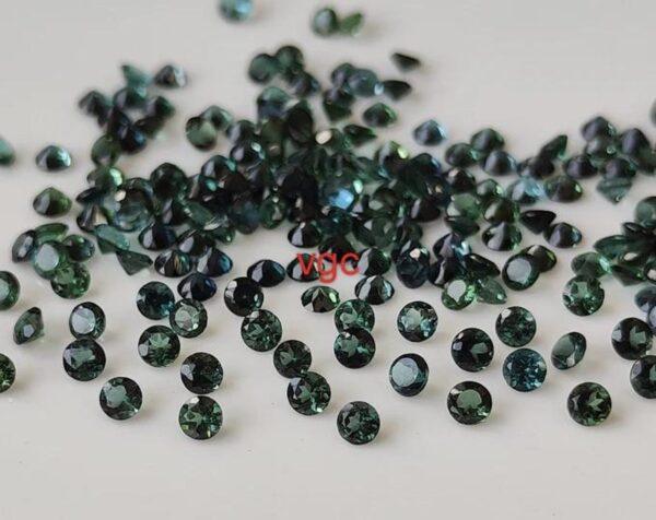 Natural Good Greenish Blue Tourmaline 2.5 mm Round Faceted Cut – AAA Quality Tourmaline Round Faceted Cut 2.5mm