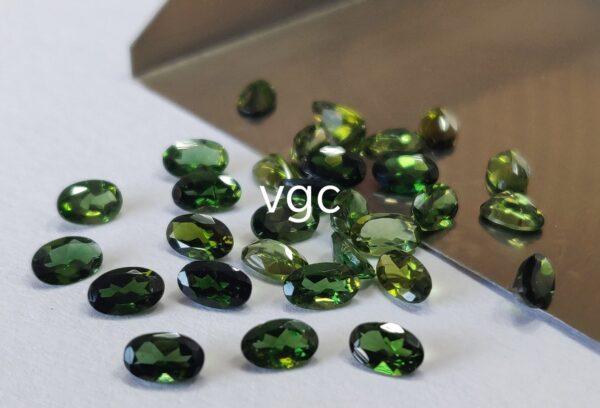 Natural Green Tourmaline 3×5 mm Oval Faceted Cut – AAA Quality Green Tourmaline Oval Faceted Cut 3x5mm