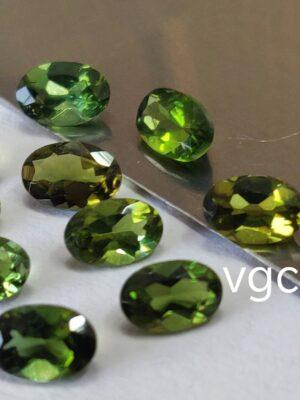 Natural Green Tourmaline 5×7 mm Oval Faceted Cut – AAA Quality Green Tourmaline Oval Faceted Cut 5x7mm