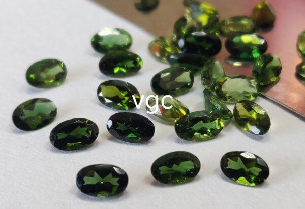 Natural Green Tourmaline 3×5 mm Oval Faceted Cut – AAA Quality Green Tourmaline Oval Faceted Cut 3x5mm
